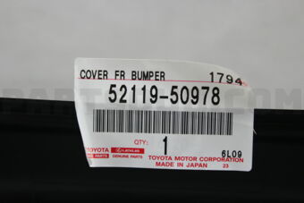 5211950978 COVER, FR BUMPER