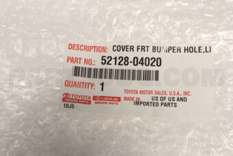 5212804020 Toyota COVER, FR BUMPER