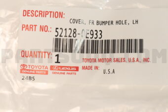 521280E933 Toyota COVER  FR BUMPER