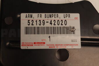 5213942020 Toyota ARM, FRONT BUMPER, UPPER NO.2 LH
