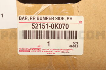 521510K070 BAR, RR BUMPER SIDE