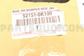 521510K190 Toyota BAR  RR BUMPER SIDE
