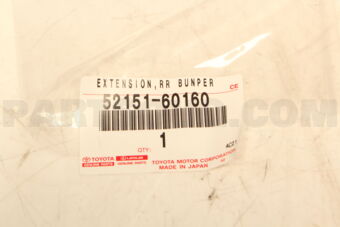 5215160160 Toyota EXTENSION  RR BUMPER