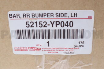 52152YP040 Toyota BAR  RR BUMPER SIDE