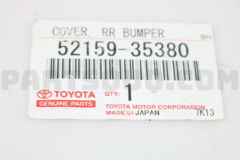 5215935380 COVER, REAR BUMPER