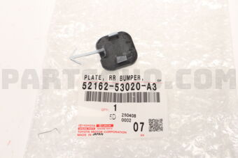 5216253020A3 PLATE, REAR BUMPER, NO.1