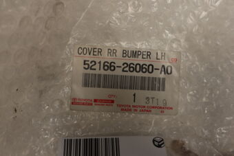 5216626060A0 Toyota COVER, RR BUMPER