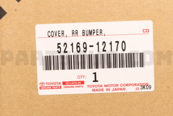 5216912170 Toyota COVER  RR BUMPER