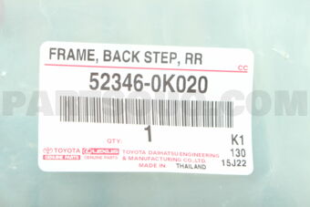 523460K020 FRAME, BACK STEP, RR