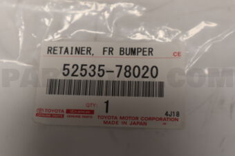 5253578020 Toyota RETAINER, FR BUMPER