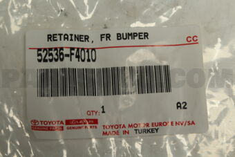 52536F4010 RETAINER, FR BUMPER