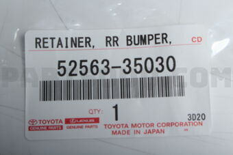 5256335030 RETAINER, REAR BUMPER, UPPER LH