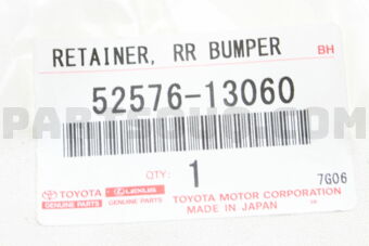 5257613060 RETAINER, REAR BUMPER SIDE, LH