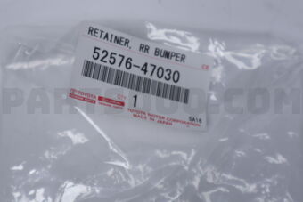 5257647030 Toyota RETAINER, RR BUMPER