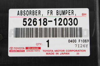 5261812030 ABSORBER, FRONT BUMPER, LOWER