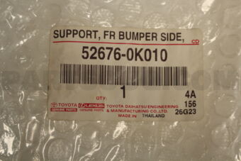 526760K010 Support, Front Bumper Side, No.2, Lh