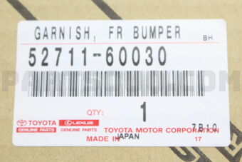 5271160030 Toyota GARNISH, FRONT BUMPER