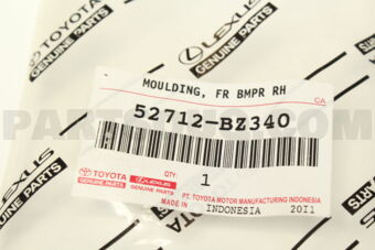 52712BZ340 MOULDING  FR BUMPER