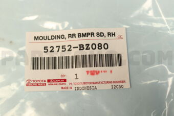52752BZ080 MOULDING  RR BUMPER