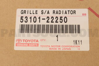 5310122250 Toyota GRILLE, RADIATOR