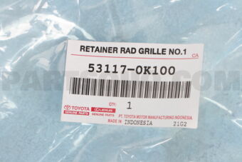 531170K100 RETAINER, RADIATOR