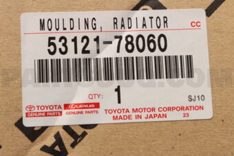 5312178060 Toyota MOULDING, RADIATOR