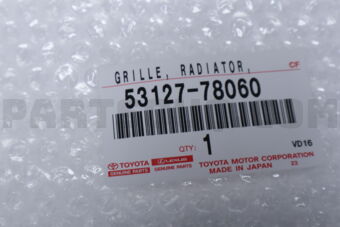 5312778060 GRILLE, RADIATOR