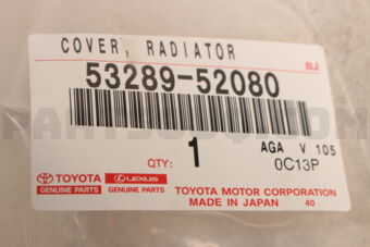 5328952080 COVER, RADIATOR SUPPORT OPENING