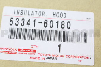 5334160180 INSULATOR, HOOD