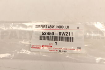 534500W211 Toyota SUPPORT, HOOD, LH