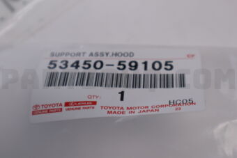 5345059105 SUPPORT ASSY, HOOD, LH