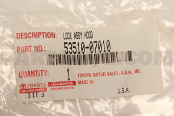 5351007010 Toyota LOCK ASSY, HOOD