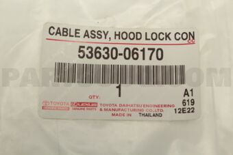 5363006170 CABLE ASSY, HOOD LOCK CONTROL