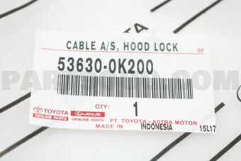 536300K200 CABLE ASSY, HOOD
