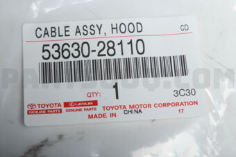 5363028110 CABLE ASSY, HOOD LOCK CONTROL