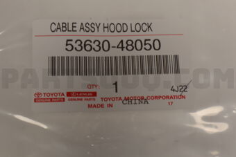5363048050 CABLE ASSY, HOOD LOCK CONTROL