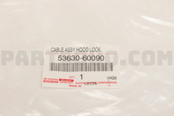 5363060090 Toyota CABLE ASSY, HOOD LOCK CONTROL
