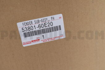 5380160E20 Toyota FENDER SUB-ASSY  RH