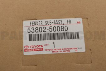 5380250080 FENDER SUB-ASSY, FRONT LH