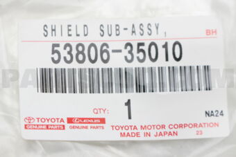5380635010 SHIELD SUB-ASSY, FRONT FENDER SPLA