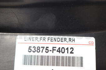 53875F4012 Toyota LINER  FR FENDER  RH