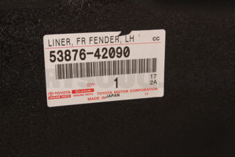 5387642090 LINER, FRONT FENDER, LH