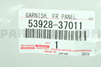5392837011 GARNISH, FRONT PANEL, CENTER