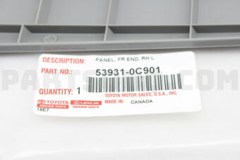 539310C901 PANEL, FR END, RH L/ COLOR