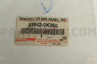 539420K060 BRACKET, FRONT END PANEL, NO.1 LH
