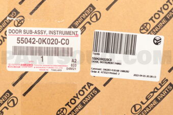 550420K020C0 DOOR, INSTRUMENT PANEL
