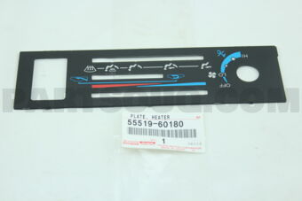 5551960180 SHEET, HEATER CONTROL NAME