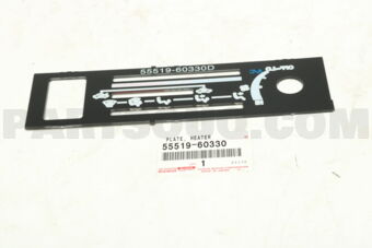 5551960330 SHEET, HEATER CONTROL NAME