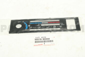 5551960330 SHEET, HEATER CONTROL NAME