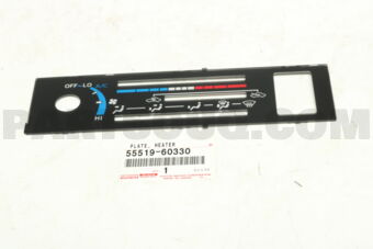 5551960330 SHEET, HEATER CONTROL NAME